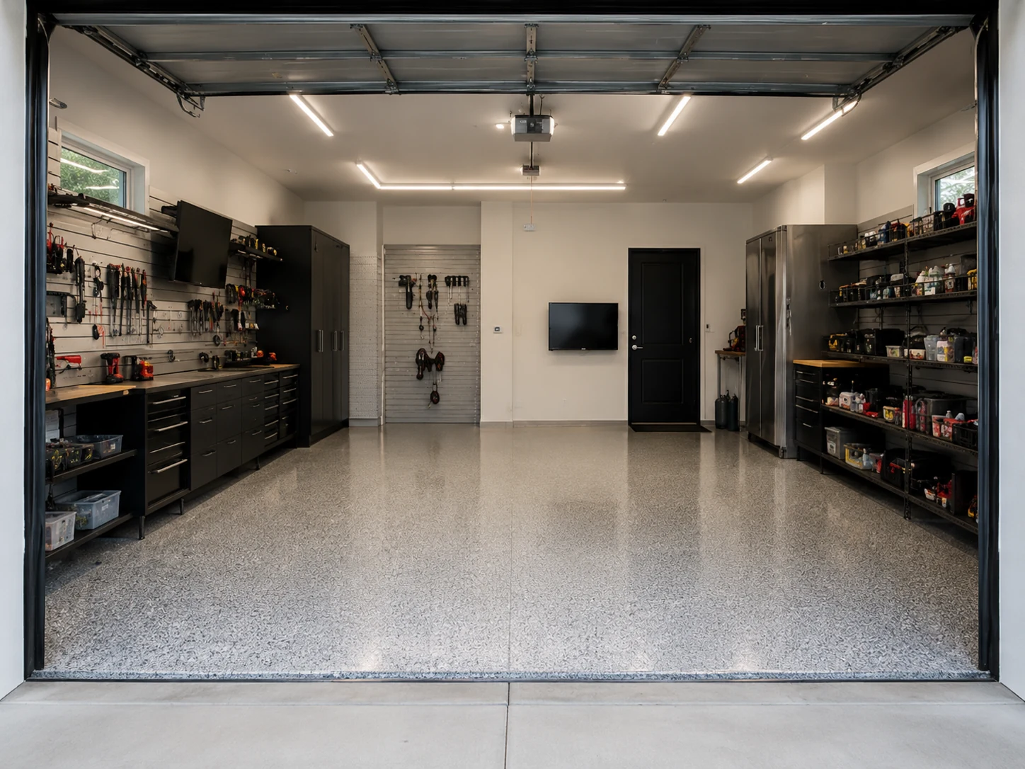 Garage interior — overall view