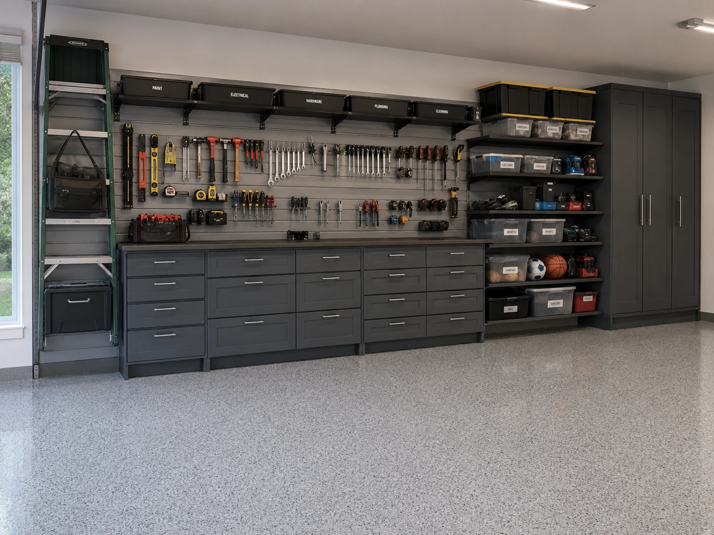 Interior — storage wall