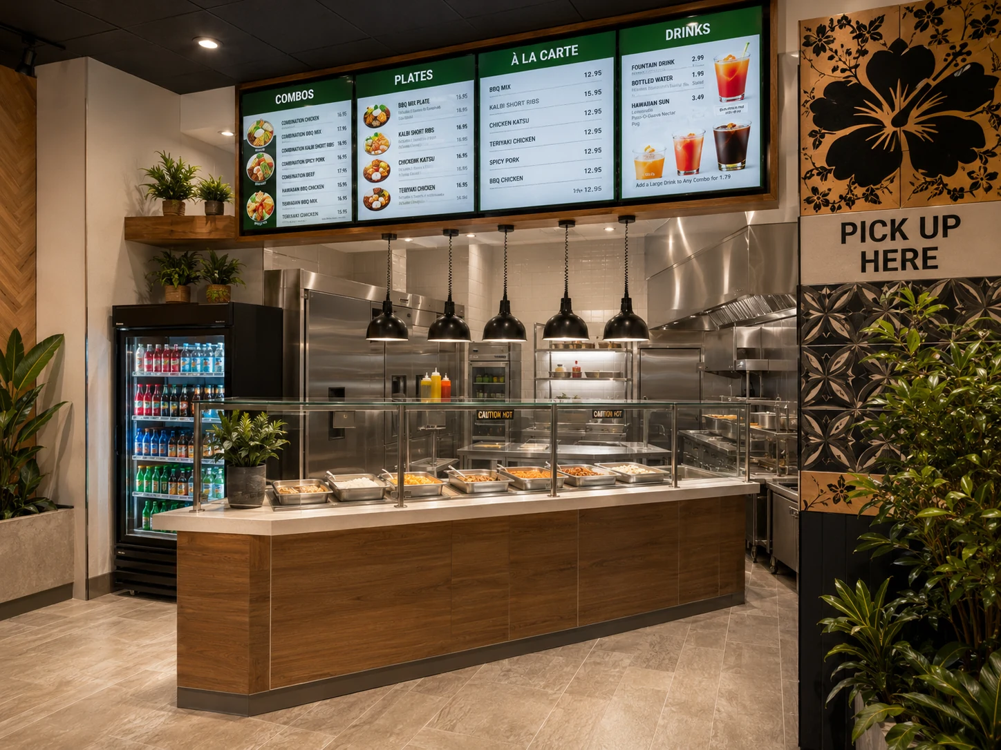Pickup and prep counter