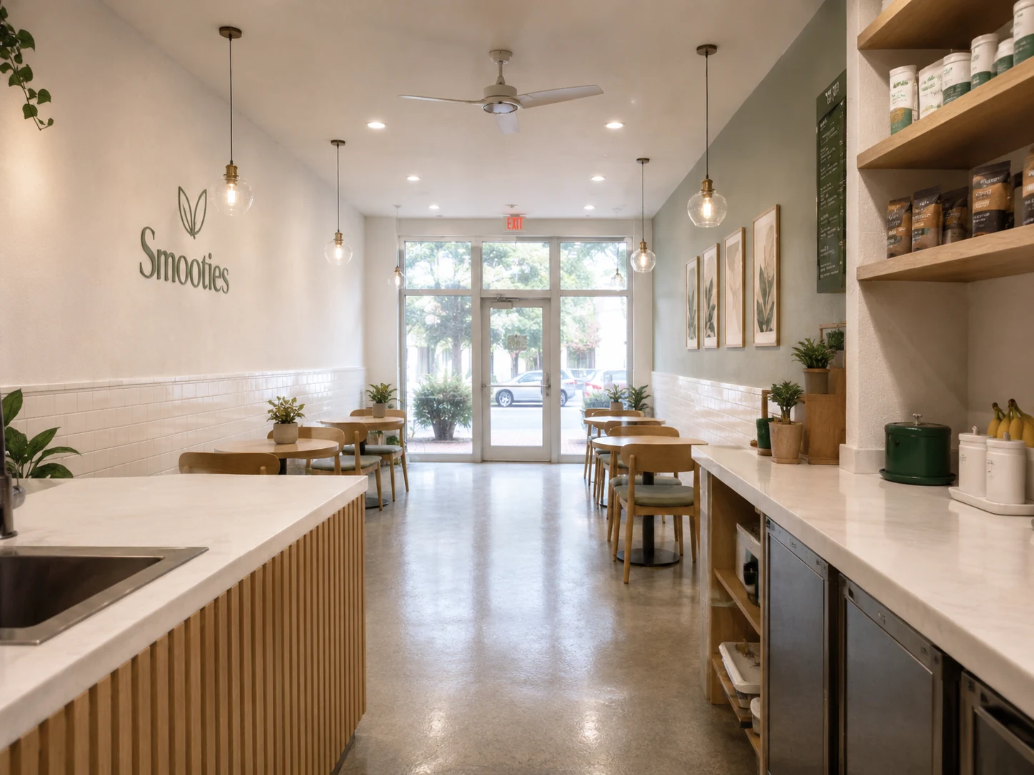 Counter to entry view