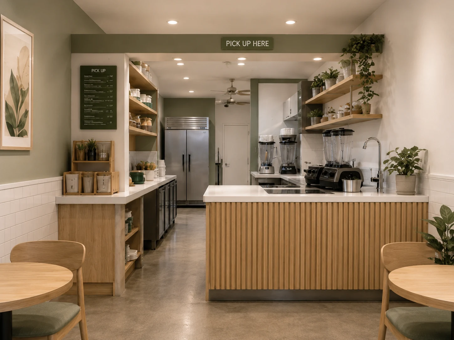 Pickup counter and backbar