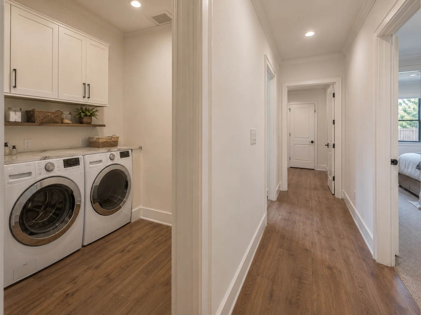 Laundry off the central hall