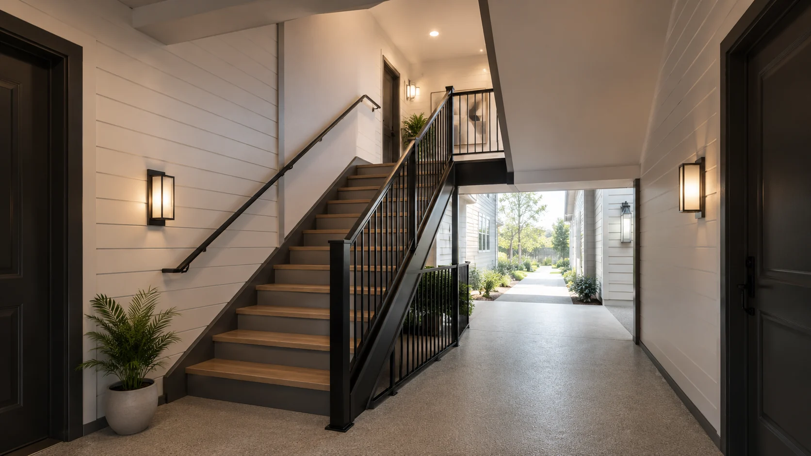 Stairs and breezeway