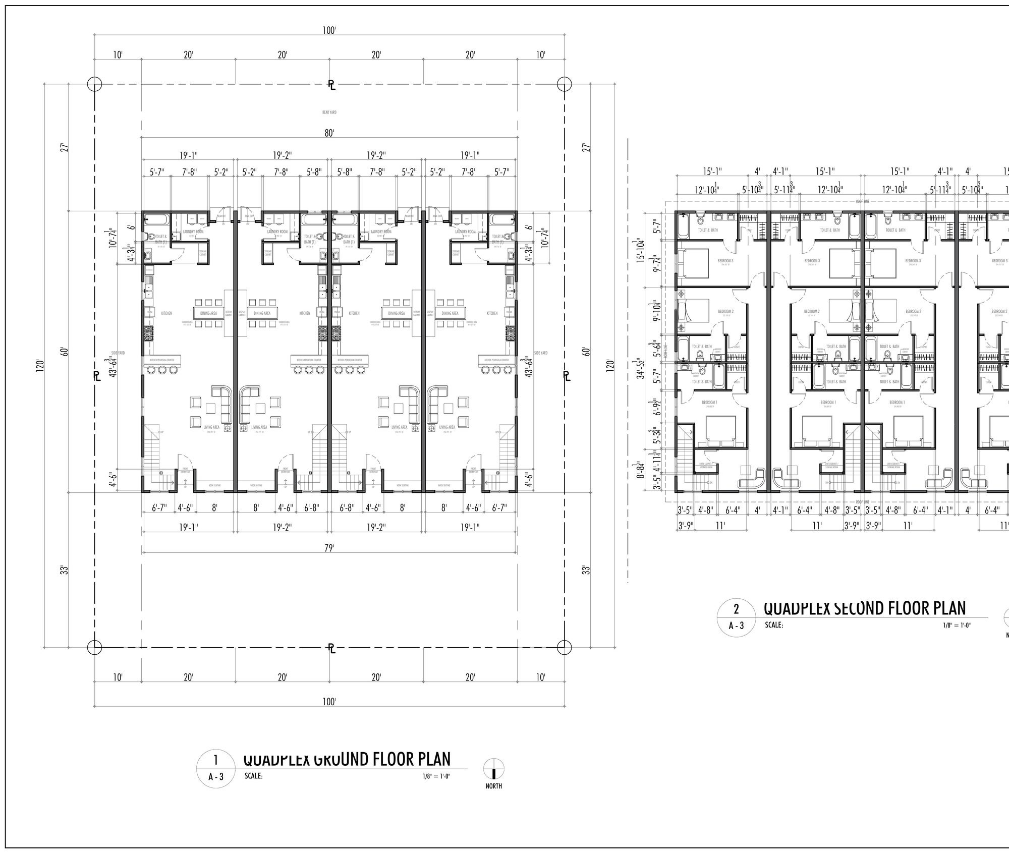 Ground and second-floor plans