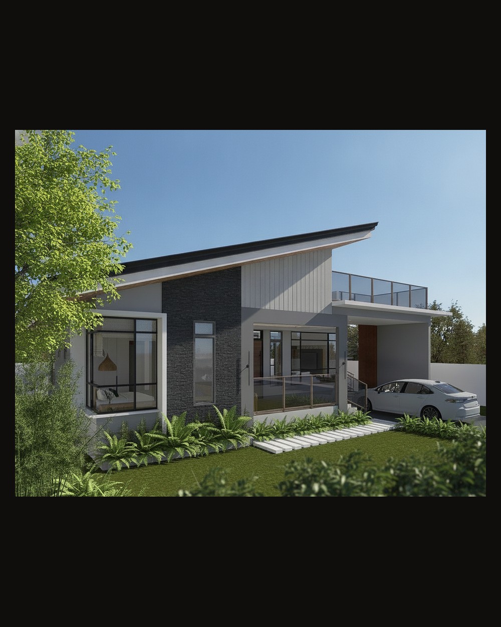 Modern accessory dwelling unit — exterior rendering