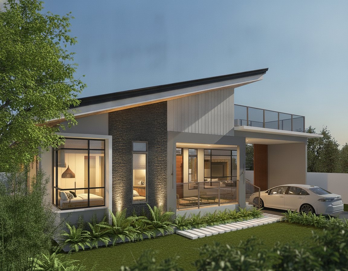 Dusk exterior rendering