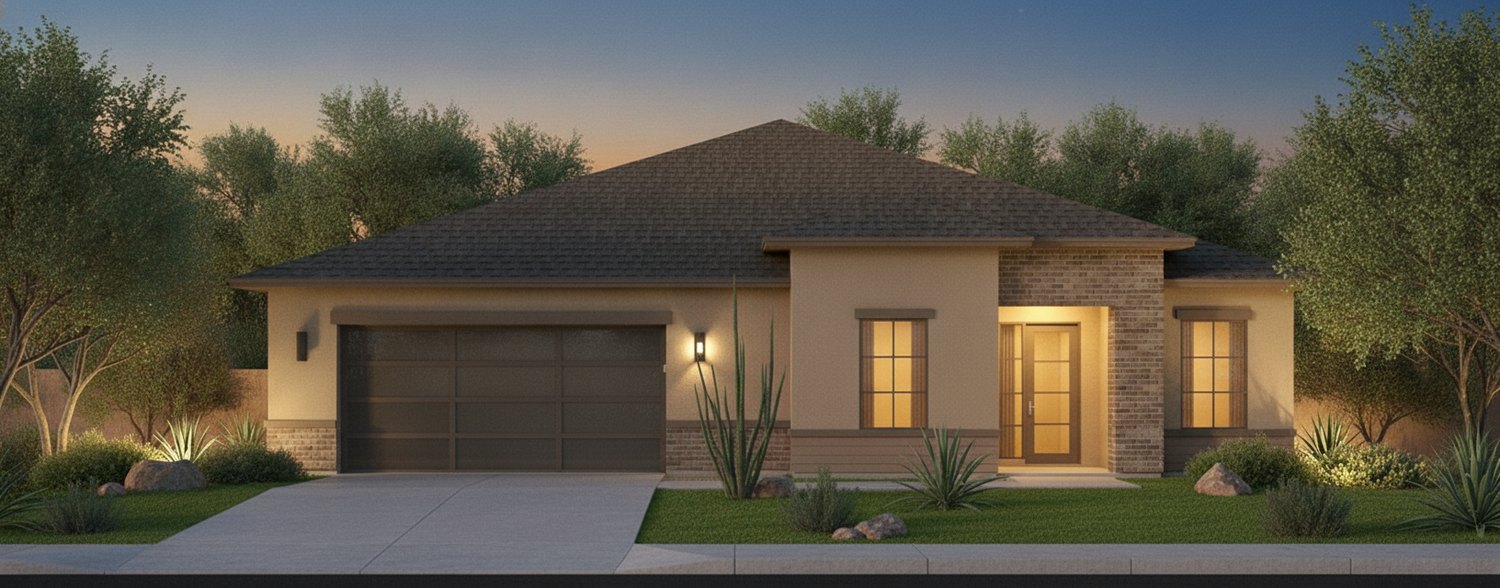 Dusk exterior rendering
