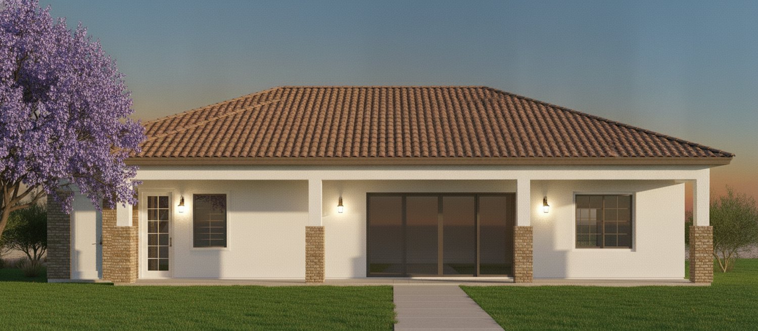 Dusk exterior rendering