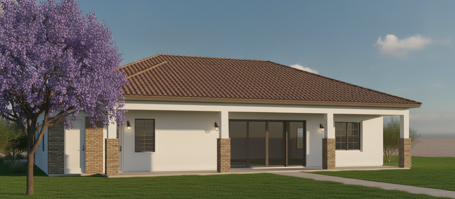 Three-quarter angle rendering