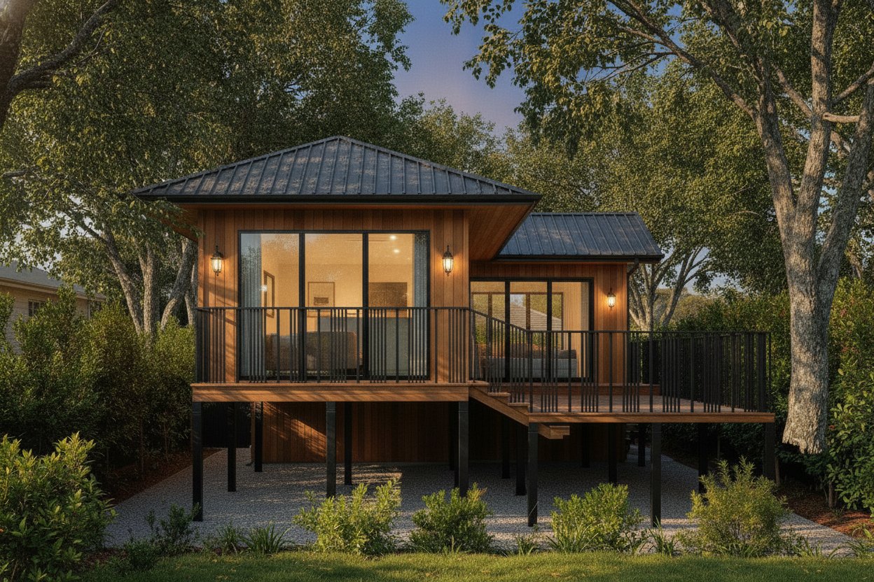 Dusk exterior rendering
