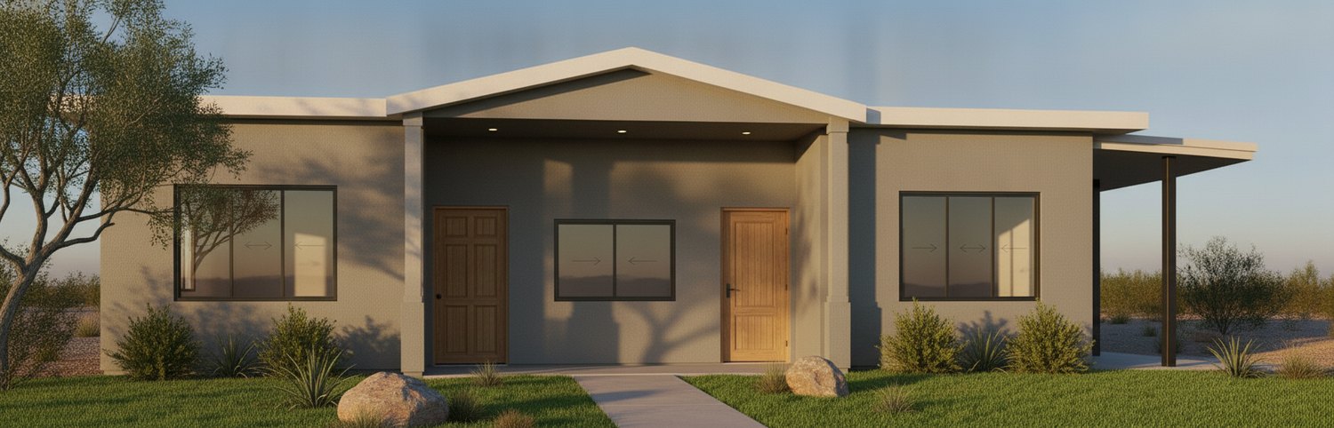 Three-quarter angle rendering