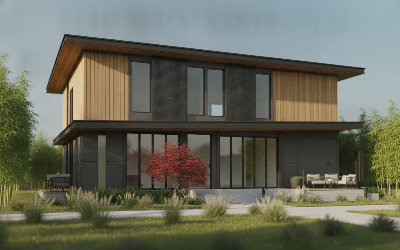 Three-quarter angle rendering