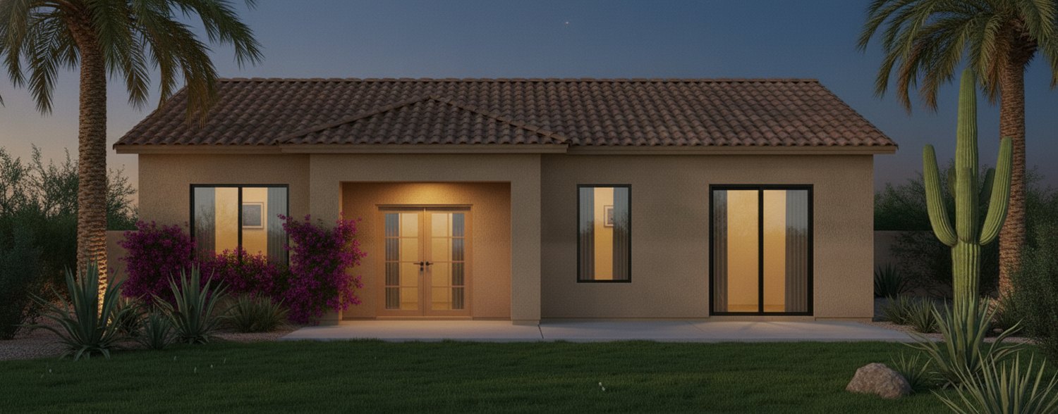Dusk exterior rendering