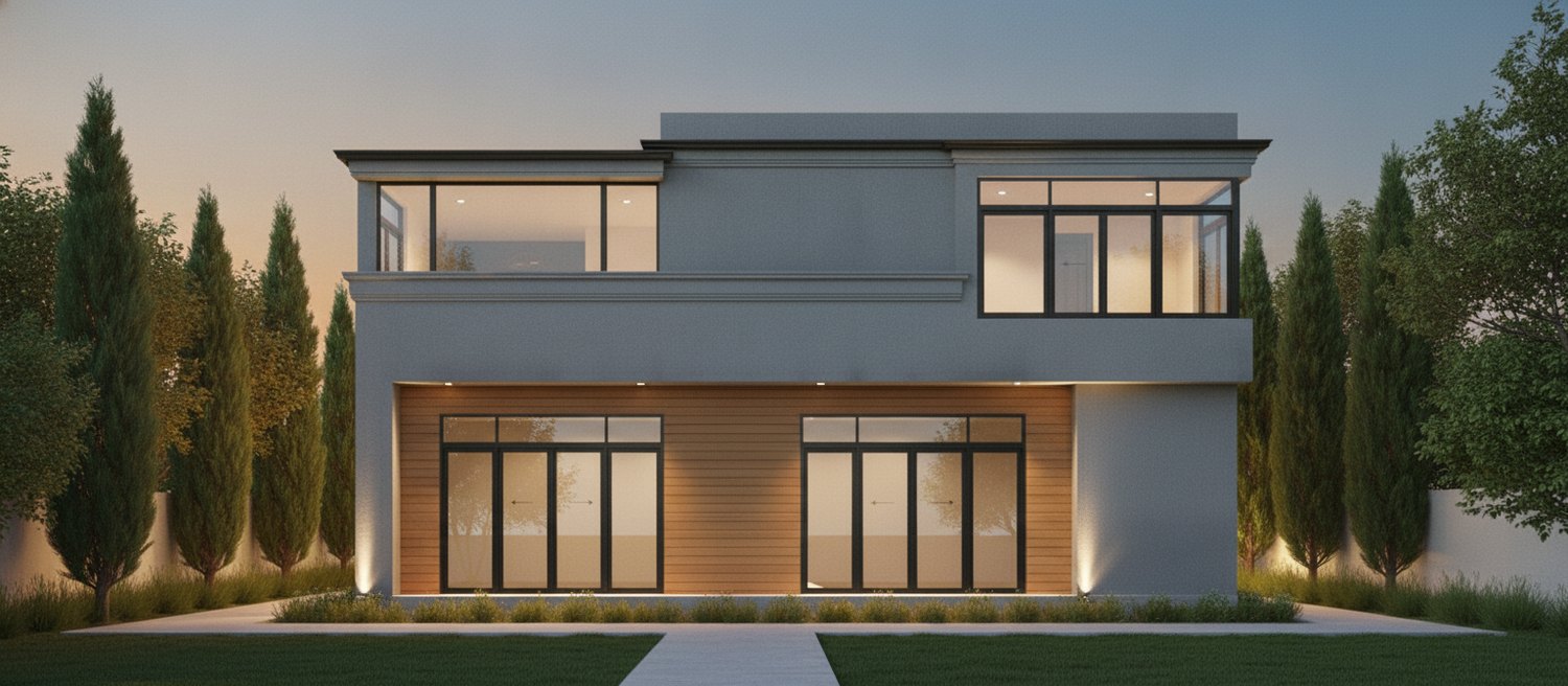 Dusk exterior rendering