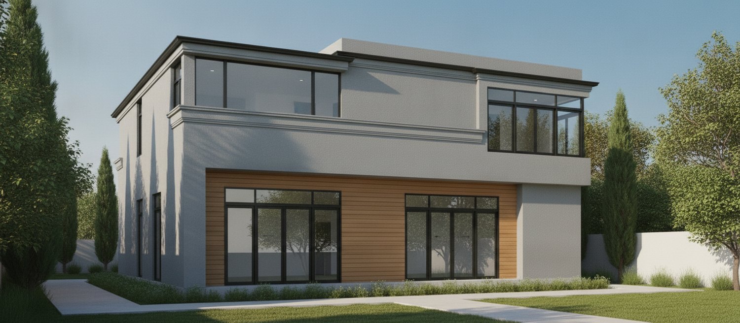 Three-quarter angle rendering