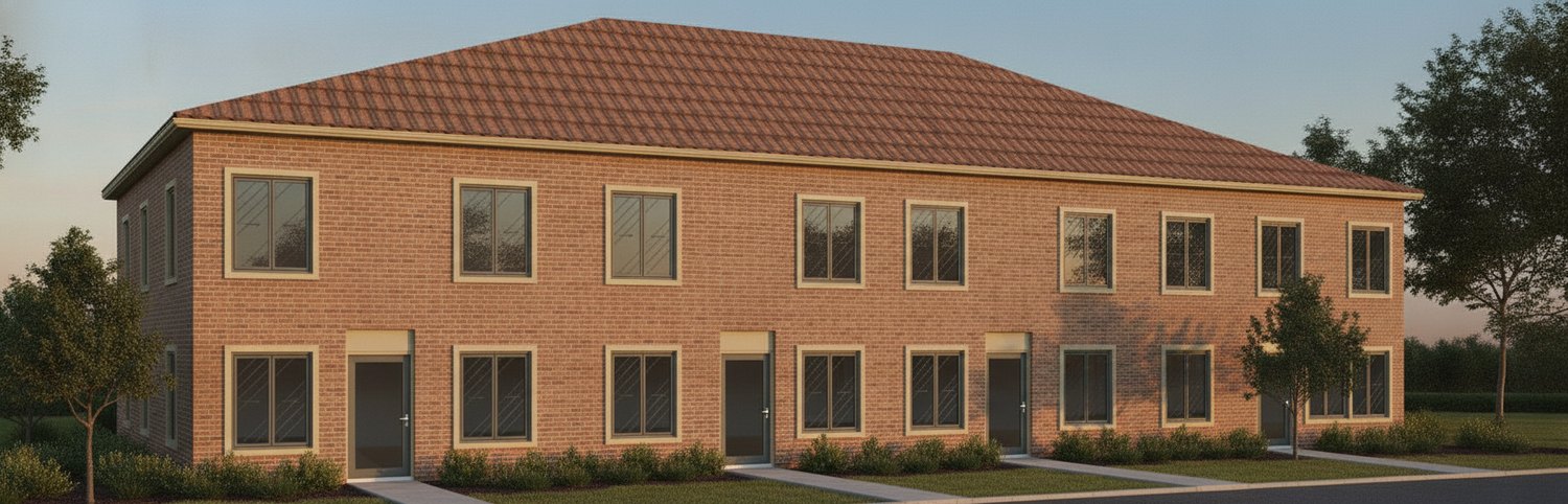 Three-quarter angle rendering