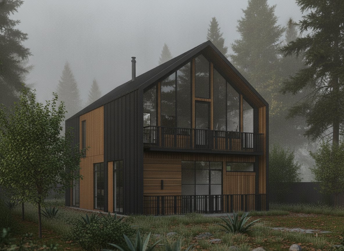 Three-quarter angle rendering